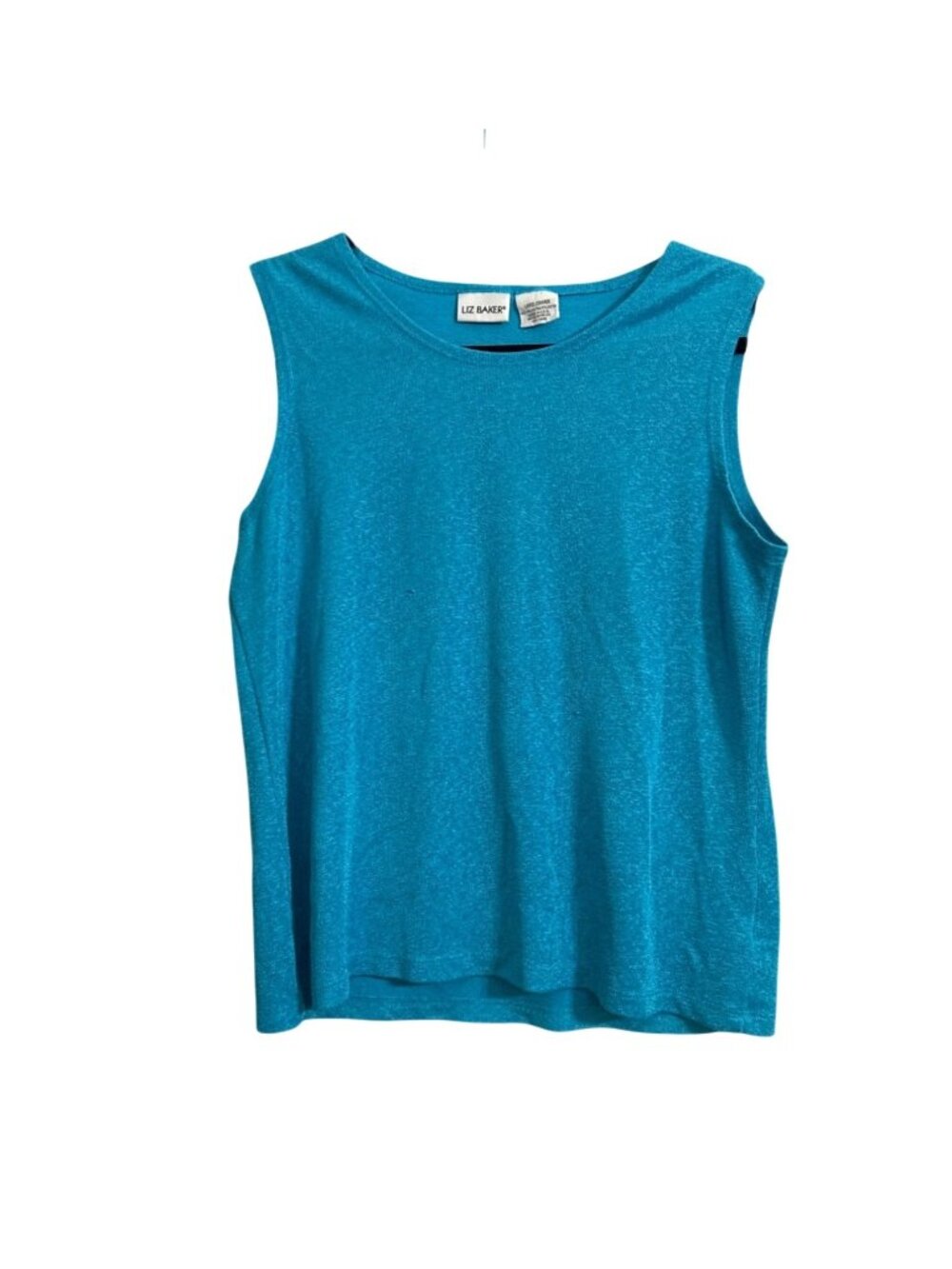Liz Baker Womens Sleeveless Blue Top Large Polyester